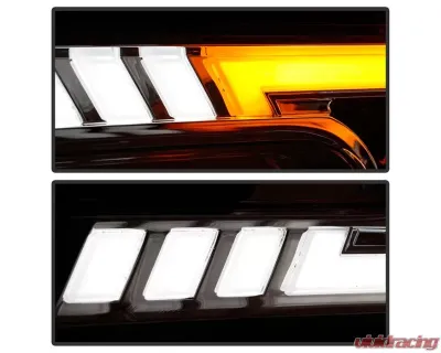 Xtune Chrome DRL LED Light Bar Projector Headlights Ford F150 2018-2020 - PRO-JH-FF15018-LB-C