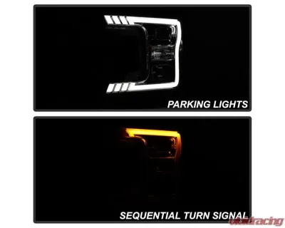Xtune Chrome DRL LED Light Bar Projector Headlights Ford F150 2018-2020 - PRO-JH-FF15018-LB-C