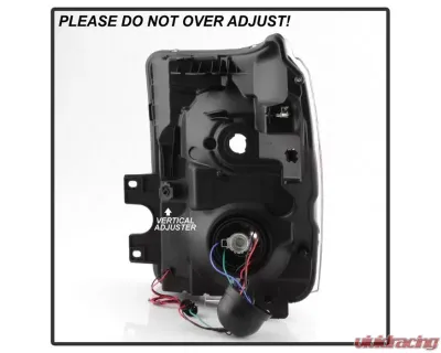 Xtune Black Light Tube DRL Projector Headlights Ford F250 | F350 | F450 Super Duty 2011-2016 - PRO-JH-FF25011-LBBRL-BK