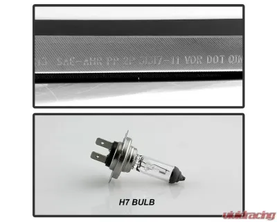 Xtune Black Light Tube DRL Projector Headlights Ford F250 | F350 | F450 Super Duty 2011-2016 - PRO-JH-FF25011-LBBRL-BK