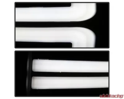 Xtune Black Light Tube DRL Projector Headlights Ford F250 | F350 | F450 Super Duty 2011-2016 - PRO-JH-FF25011-LBBRL-BK