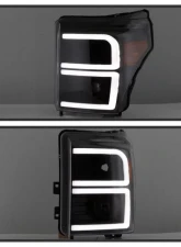 Xtune Black Light Tube DRL Projector Headlights Ford F250 | F350 | F450 Super Duty 2011-2016                                     - PRO-JH-FF25011-LBBRL-BK - Image 9