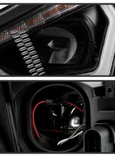 Xtune Black Full LED Headlights with LED Light Bar Ford Focus 2015-2018                                     - PRO-JH-FFOC15-FLED-BK - Image 4