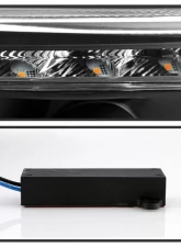 Xtune Black Full LED Headlights with LED Light Bar Ford Focus 2015-2018                                     - PRO-JH-FFOC15-FLED-BK - Image 6