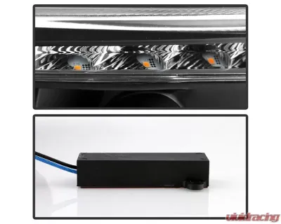 Xtune Black Full LED Headlights with LED Light Bar Ford Focus 2015-2018 - PRO-JH-FFOC15-FLED-BK