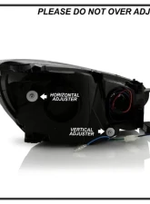 Xtune Black Full LED Headlights with LED Light Bar Ford Focus 2015-2018                                     - PRO-JH-FFOC15-FLED-BK - Image 8