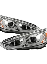 Xtune Chrome Full LED Headlights with LED Light Bar Ford Focus 2015-2018                                     - PRO-JH-FFOC15-FLED-C - Image 13