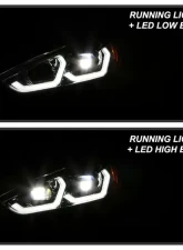 Xtune Chrome Full LED Headlights with LED Light Bar Ford Focus 2015-2018                                     - PRO-JH-FFOC15-FLED-C - Image 13