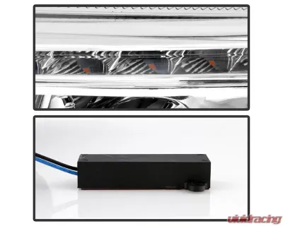 Xtune Chrome Full LED Headlights with LED Light Bar Ford Focus 2015-2018 - PRO-JH-FFOC15-FLED-C