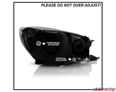 Xtune Chrome Full LED Headlights with LED Light Bar Ford Focus 2015-2018 - PRO-JH-FFOC15-FLED-C