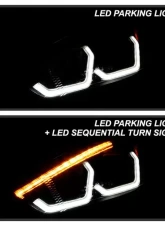 Xtune Black DRL LED Light Bar Projector Headlights Ford Focus 2015-2018                                     - PRO-JH-FFOC15-LB-BK - Image 11