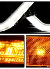 Xtune Black DRL LED Light Bar Projector Headlights Ford Focus 2015-2018                                     - PRO-JH-FFOC15-LB-BK - Image 10
