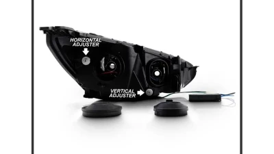 Xtune Chrome DRL LED Light Bar Projector Headlights Ford Focus 2015-2018                                     - PRO-JH-FFOC15-LB-C - Image 7