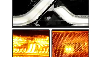 Xtune Chrome DRL LED Light Bar Projector Headlights Ford Focus 2015-2018                                     - PRO-JH-FFOC15-LB-C - Image 10