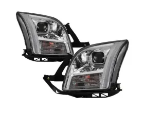 Xtune Chrome Light Bar DRL Projector Headlights Ford Fusion 2006-2009
