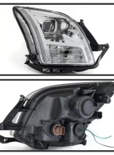 Xtune Chrome Light Bar DRL Projector Headlights Ford Fusion 2006-2009                                     - PRO-JH-FFU06-LB-C - Image 2