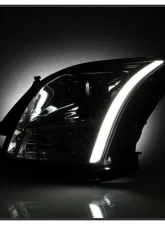 Xtune Chrome Light Bar DRL Projector Headlights Ford Fusion 2006-2009                                     - PRO-JH-FFU06-LB-C - Image 7