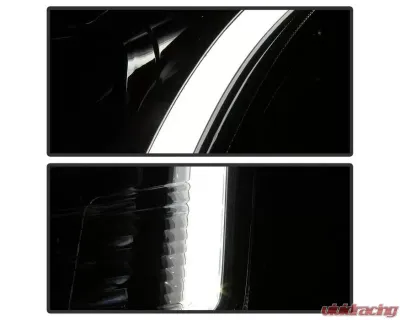 Xtune Chrome Light Bar DRL Projector Headlights Ford Fusion 2006-2009 - PRO-JH-FFU06-LB-C