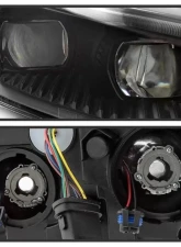 Xtune Black Light Tube DRL Halogen Projector Headlights Ford Fusion 2013-2016                                     - PRO-JH-FFU13-LB-BK - Image 3