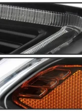 Xtune Black Light Tube DRL Halogen Projector Headlights Ford Fusion 2013-2016                                     - PRO-JH-FFU13-LB-BK - Image 4