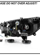 Xtune Black Light Tube DRL Halogen Projector Headlights Ford Fusion 2013-2016                                     - PRO-JH-FFU13-LB-BK - Image 5