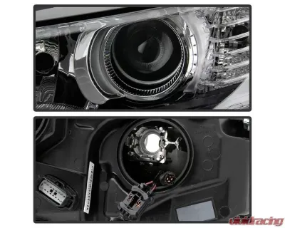 Xtune Black Halogen Projector Headlight Set Ford Fusion 2013-2016 - PRO-JH-FFUS13-AM-BK