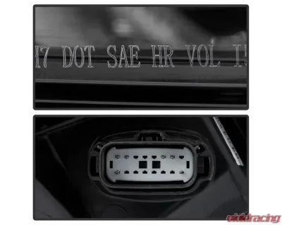 Xtune Black Halogen Projector Headlight Set Ford Fusion 2013-2016 - PRO-JH-FFUS13-AM-BK