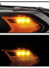 Xtune Black Halogen Projector Headlight Set Ford Fusion 2013-2016                                     - PRO-JH-FFUS13-AM-BK - Image 6