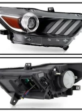Xtune OE Right Passenger Side Xenon HID LED DRL Projector Headlights Ford Mustang 2015-2017                                     - PRO-JH-FM15-HID-OE-R - Image 2