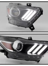 Xtune OE Right Passenger Side Xenon HID LED DRL Projector Headlights Ford Mustang 2015-2017                                     - PRO-JH-FM15-HID-OE-R - Image 9