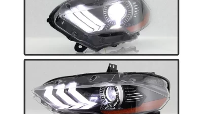 Xtune OE Left Driver Side Full LED Projector Headlight Ford Mustang 2018-2020                                     - PRO-JH-FM18-LED-OE-L - Image 9