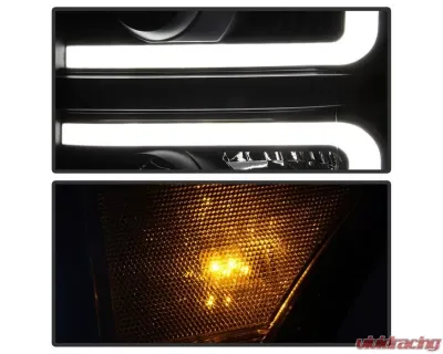 Xtune Black Light Bar DRL Projector Headlights Ford F250 | F350 | F450 Super Duty 2011-2016 - PRO-JH-FS11-LBBRL-BK