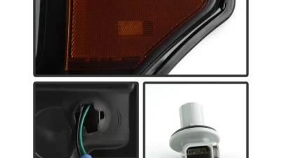 Xtune Black Smoked Light Bar DRL Projector Headlights Ford F250 | F350 | F450 Super Duty 2011-2016                                     - PRO-JH-FS11-LBBRL-BSM - Image 4