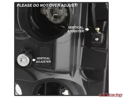 Xtune Black Smoked Light Bar DRL Projector Headlights Ford F250 | F350 | F450 Super Duty 2011-2016 - PRO-JH-FS11-LBBRL-BSM