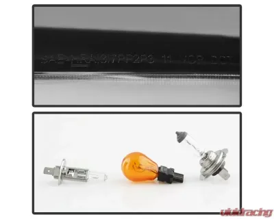 Xtune Black Smoked Light Bar DRL Projector Headlights Ford F250 | F350 | F450 Super Duty 2011-2016 - PRO-JH-FS11-LBBRL-BSM