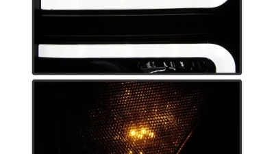Xtune Black Smoked Light Bar DRL Projector Headlights Ford F250 | F350 | F450 Super Duty 2011-2016                                     - PRO-JH-FS11-LBBRL-BSM - Image 8