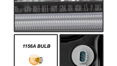 Xtune Black LED Blue Start / Sequential Signal DRL Projector Headlights Honda Accord 4Dr 2013-2015                                     - PRO-JH-HA14-4D-SLED-BK - Image 7