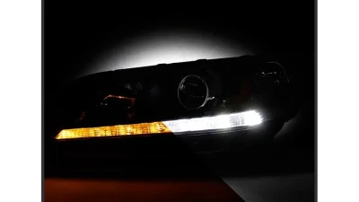 Xtune Black LED Blue Start / Sequential Signal DRL Projector Headlights Honda Accord 4Dr 2013-2015                                     - PRO-JH-HA14-4D-SLED-BK - Image 9