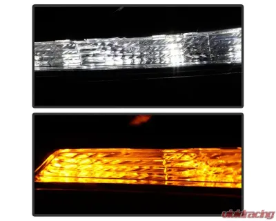 Xtune Black LED Blue Start / Sequential Signal DRL Projector Headlights Honda Accord 4Dr 2013-2015 - PRO-JH-HA14-4D-SLED-BK