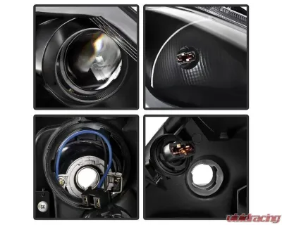 Xtune Black LED Stripe Projector Headlights w/ Sequential Turn Signal Infiniti G37 Sedan | G25 | Q40 2010-2015 - PRO-JH-IG3507-4D-LB-BK