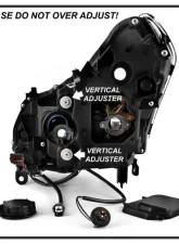 Xtune Black LED Stripe Projector Headlights w/ Sequential Turn Signal Infiniti G37 Sedan | G25 | Q40 2010-2015                                     - PRO-JH-IG3507-4D-LB-BK - Image 5