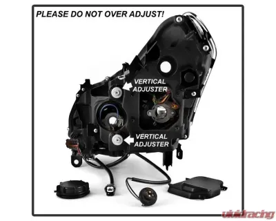 Xtune Black LED Stripe Projector Headlights w/ Sequential Turn Signal Infiniti G37 Sedan | G25 | Q40 2010-2015 - PRO-JH-IG3507-4D-LB-BK