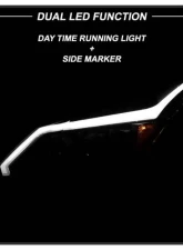 Xtune Black Smoked LED Stripe Projector Headlights w/ Sequential Turn Signal Infiniti G37 Sedan | G25 | Q40 2010-2015                                     - PRO-JH-IG3507-4D-LB-BSM - Image 11