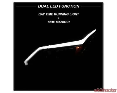 Xtune Black Smoked LED Projector Headlights w/ Sequential Xtune Black Smoked LED Projector Headlights w/ Sequential