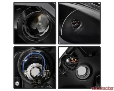 Xtune Black Smoked LED Stripe Projector Headlights w/ Sequential Turn Signal Infiniti G37 Sedan | G25 | Q40 2010-2015 - PRO-JH-IG3507-4D-LB-BSM