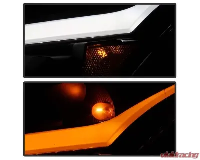 Xtune Black Smoked LED Stripe Projector Headlights w/ Sequential Turn Signal Infiniti G37 Sedan | G25 | Q40 2010-2015 - PRO-JH-IG3507-4D-LB-BSM