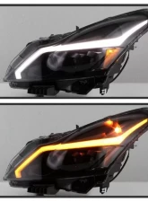 Xtune Black Smoked LED Stripe Projector Headlights w/ Sequential Turn Signal Infiniti G37 Sedan | G25 | Q40 2010-2015                                     - PRO-JH-IG3507-4D-LB-BSM - Image 9