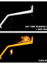 Xtune Black Smoked LED Stripe Projector Headlights w/ Sequential Turn Signal Infiniti G37 Sedan | G25 | Q40 2010-2015                                     - PRO-JH-IG3507-4D-LB-BSM - Image 10