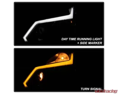 Xtune Black Smoked LED Stripe Projector Headlights w/ Sequential Turn Signal Infiniti G37 Sedan | G25 | Q40 2010-2015 - PRO-JH-IG3507-4D-LB-BSM