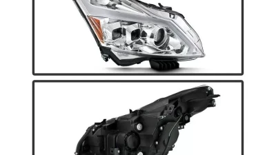 Xtune Chrome LED Stripe Projector Headlights w/ Sequential Turn Signal Infiniti G37 Sedan | G25 | Q40 2010-2015                                     - PRO-JH-IG3507-4D-LB-C - Image 2